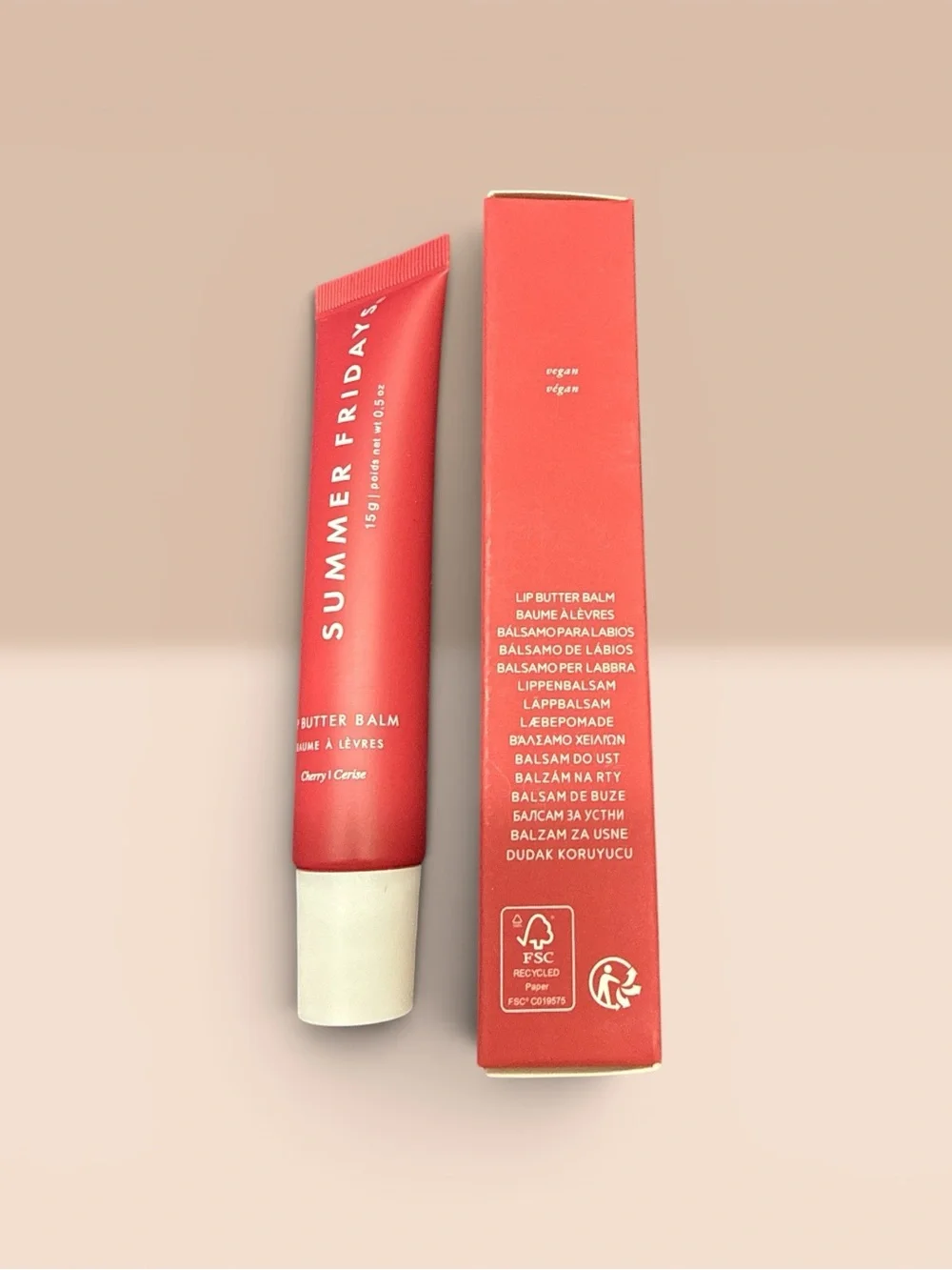 Summer Fridays Cherry Lip Butter Balm - Red Coral